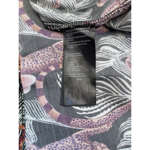 Anthropologie x Temperley London Maxi Slip Dress Size 8 Tropical Black Print - Picture 8 of 9